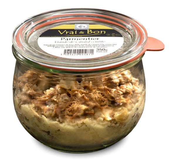 Parmentier à la viande de Canard confite - 350g